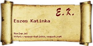 Eszes Katinka névjegykártya